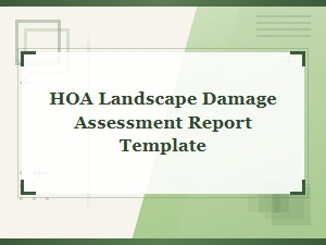 Hoa Landscape Damage Assessment Report Template