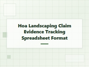 Track Your Hoa Landscaping Claim Evidence Easily