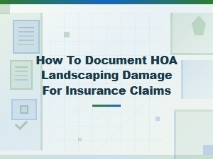 How to Document Hoa Landscaping Damage for Insurance Claims