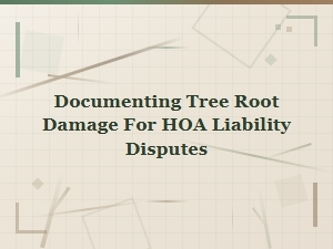 Documenting Tree Root Damage for Hoa Liability Disputes